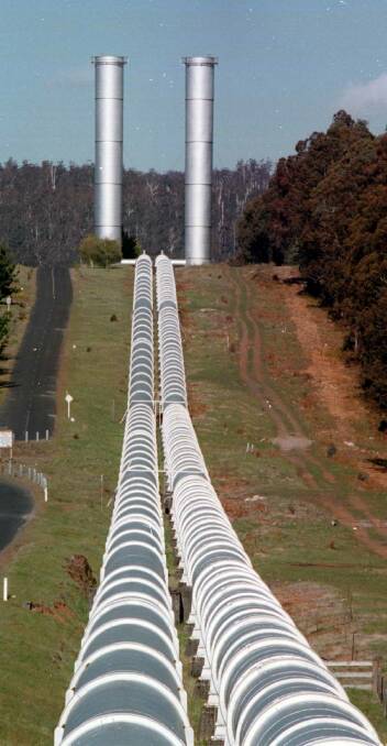 FEED: A water pipeline in Tasmania for hydro electricity generation. The state has a long history of utilising naturally generated power. 