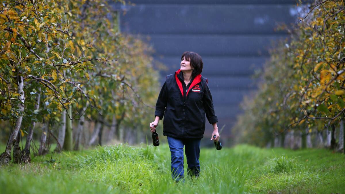 GROWTH: Jo-Anne Fahey from Glenbernie Orchards is one of the producers of Darkes Forrest Cider. Picture: Kirk Gilmour