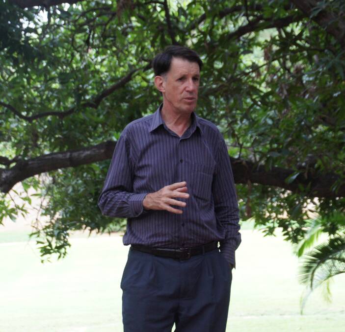 Former World Vegetable Centre Asia regional director Warwick Easdown at the organisation's headquarters in Hyderabad, India.