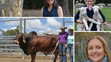 A few women in ag: Clockwise from top left - Stephanie Schmidt, Worlds End, SA; Bron Ellis, Mount Moriac, Vic; Fran McLaughlin, Narrandera, NSW, and Remy and Beth Streeter, Marlborough, Central Qld.