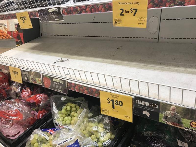 VACANT: Coles has stopped stocking strawberries in most of Australia because of the sabotage.