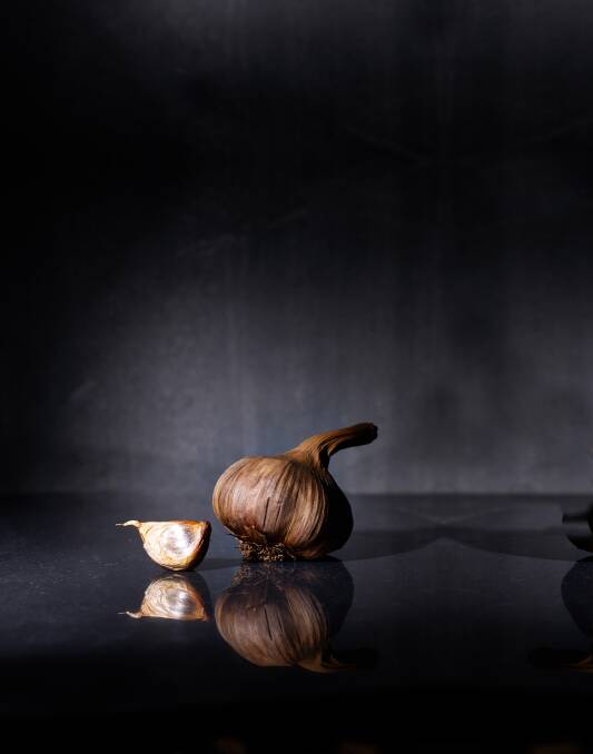 SLOW: A month-long low, slow cooking process with high humidity is used to create the black garlic product.