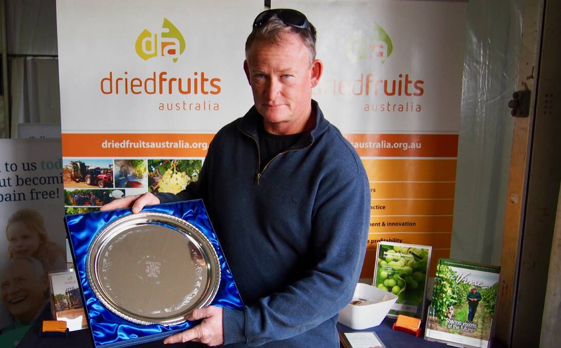 TOP CROP: Irymple  grower Peter Melton is the overall winner of the Dried Fruit Quality Awards.