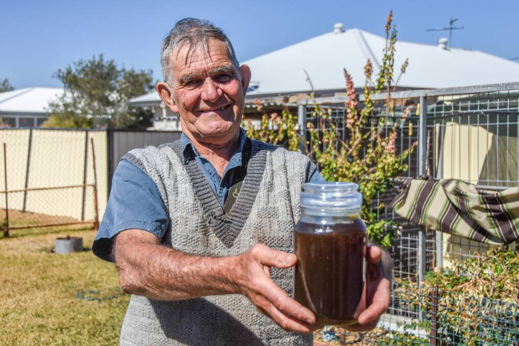 TOP STUFF: Clem Boughen, Roma, has 30 bee hives around the area and sells his honey privately. 