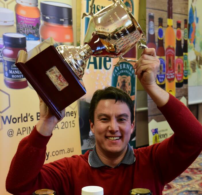 ON A WINNING ROLL: Jeff Bourke won best leatherwood honey again. Picture: Paul Scambler