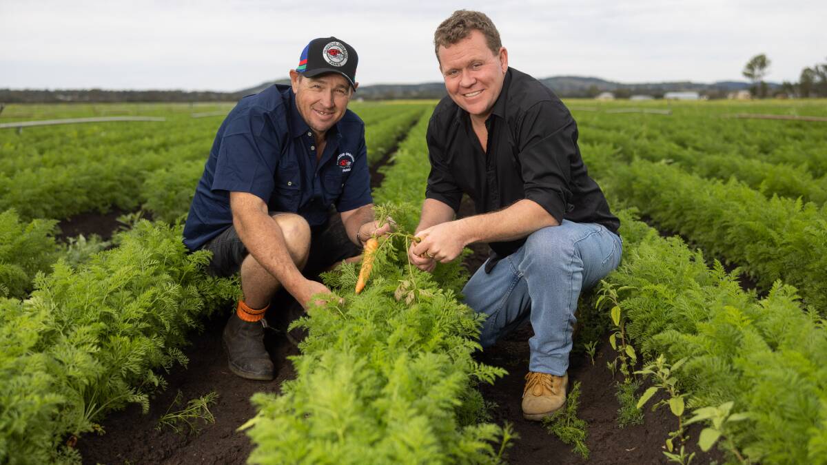 Troy Huggins and Rodney Tripp are making the farming business as environmentally conscious as possible. Picture supplied