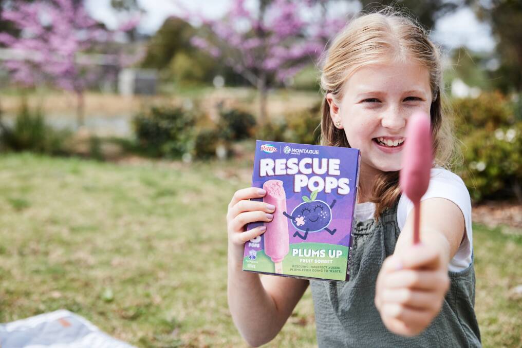 The new sorbet treat, Rescue Pops - Plums Up, are a result of a partnership between Peters Ice Cream and fresh fruit producer, Montague. Picture supplied